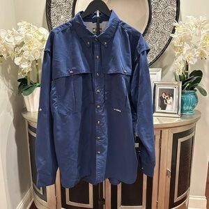 Drake Navy Button-Up Shirt Jacket